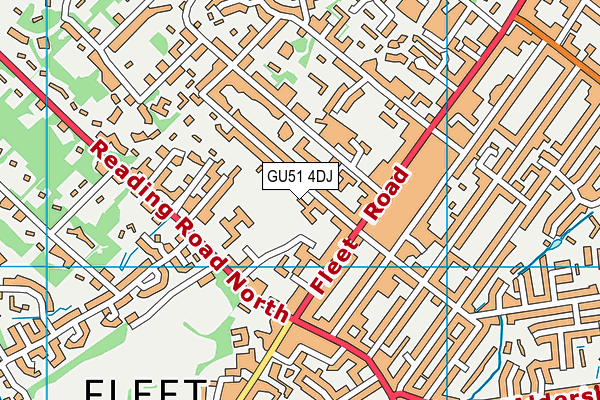 GU51 4DJ map - OS VectorMap District (Ordnance Survey) GU51 4DJ map - OS VectorMap District (Ordnance Survey)