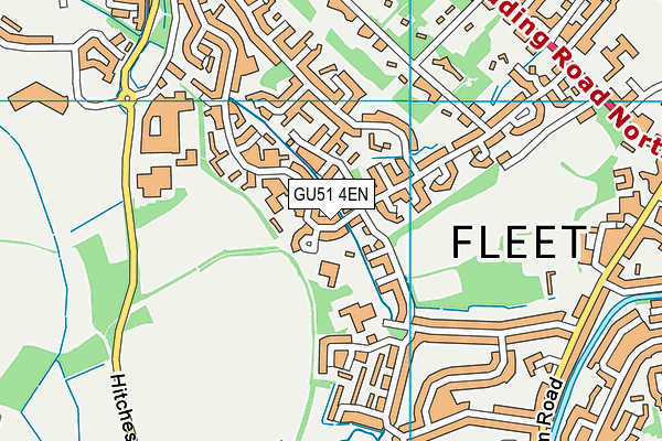 GU51 4EN map - OS VectorMap District (Ordnance Survey) GU51 4EN map - OS VectorMap District (Ordnance Survey)