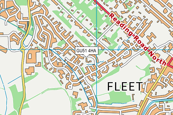 GU51 4HA map - OS VectorMap District (Ordnance Survey) GU51 4HA map - OS VectorMap District (Ordnance Survey)