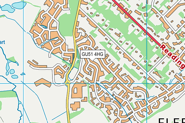 GU51 4HG map - OS VectorMap District (Ordnance Survey) GU51 4HG map - OS VectorMap District (Ordnance Survey)