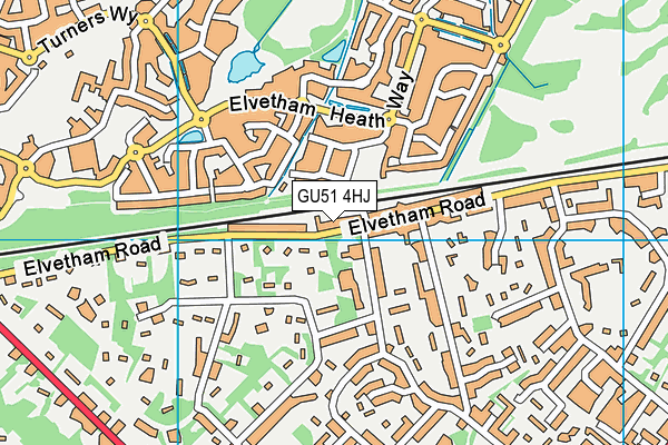 GU51 4HJ map - OS VectorMap District (Ordnance Survey) GU51 4HJ map - OS VectorMap District (Ordnance Survey)