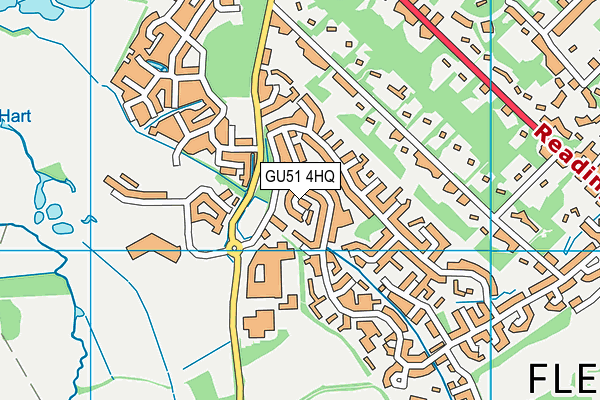 GU51 4HQ map - OS VectorMap District (Ordnance Survey) GU51 4HQ map - OS VectorMap District (Ordnance Survey)