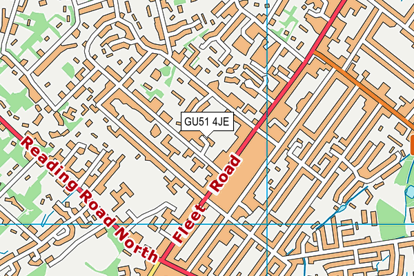GU51 4JE map - OS VectorMap District (Ordnance Survey) GU51 4JE map - OS VectorMap District (Ordnance Survey)