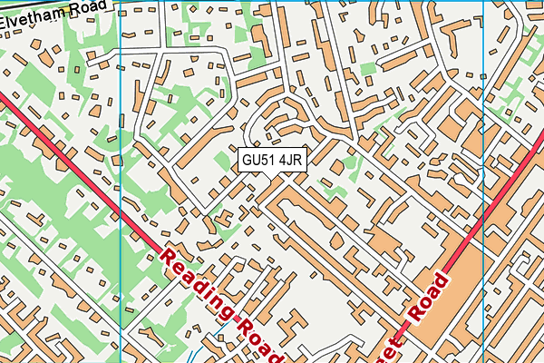GU51 4JR map - OS VectorMap District (Ordnance Survey) GU51 4JR map - OS VectorMap District (Ordnance Survey)