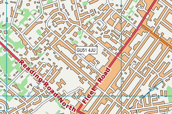 GU51 4JU map - OS VectorMap District (Ordnance Survey) GU51 4JU map - OS VectorMap District (Ordnance Survey)