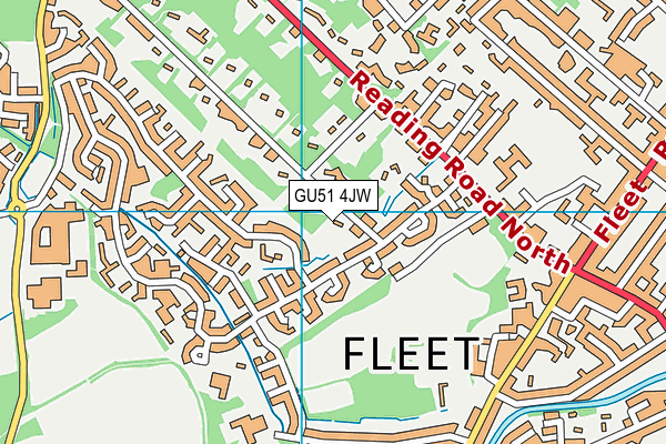 GU51 4JW map - OS VectorMap District (Ordnance Survey) GU51 4JW map - OS VectorMap District (Ordnance Survey)
