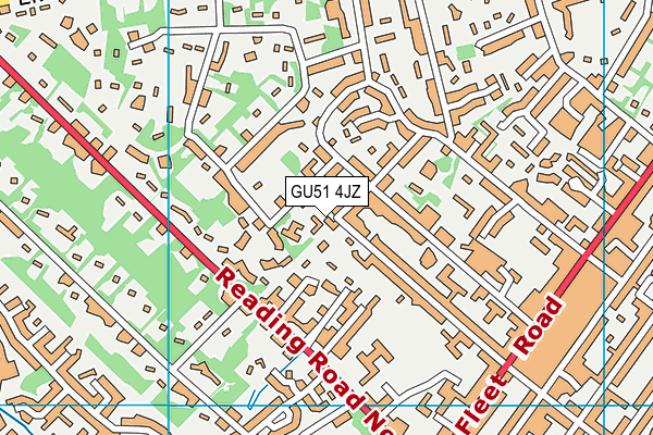 GU51 4JZ map - OS VectorMap District (Ordnance Survey) GU51 4JZ map - OS VectorMap District (Ordnance Survey)
