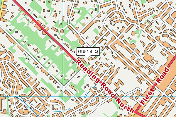 GU51 4LQ map - OS VectorMap District (Ordnance Survey) GU51 4LQ map - OS VectorMap District (Ordnance Survey)