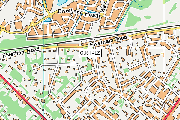 GU51 4LZ map - OS VectorMap District (Ordnance Survey) GU51 4LZ map - OS VectorMap District (Ordnance Survey)