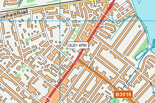 GU51 4PW map - OS VectorMap District (Ordnance Survey) GU51 4PW map - OS VectorMap District (Ordnance Survey)