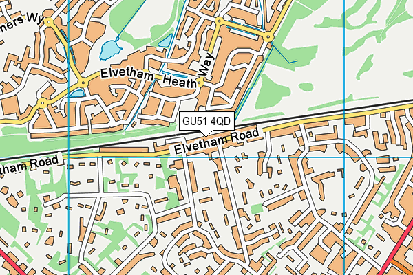 GU51 4QD map - OS VectorMap District (Ordnance Survey) GU51 4QD map - OS VectorMap District (Ordnance Survey)