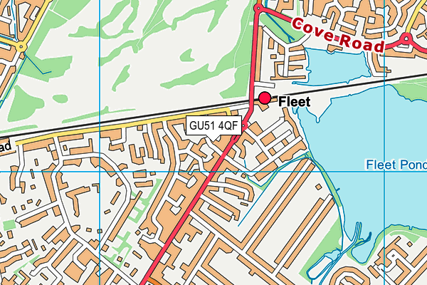 GU51 4QF map - OS VectorMap District (Ordnance Survey) GU51 4QF map - OS VectorMap District (Ordnance Survey)