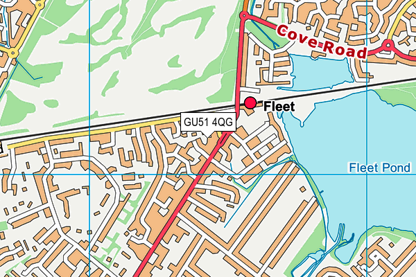 GU51 4QG map - OS VectorMap District (Ordnance Survey) GU51 4QG map - OS VectorMap District (Ordnance Survey)