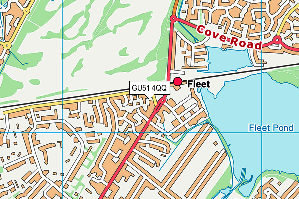 GU51 4QQ map - OS VectorMap District (Ordnance Survey) GU51 4QQ map - OS VectorMap District (Ordnance Survey)
