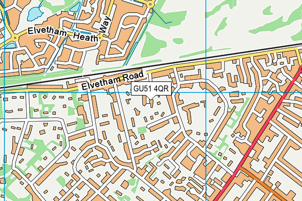 GU51 4QR map - OS VectorMap District (Ordnance Survey) GU51 4QR map - OS VectorMap District (Ordnance Survey)