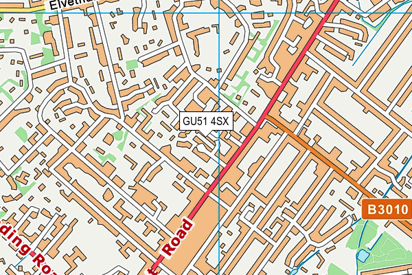 GU51 4SX map - OS VectorMap District (Ordnance Survey) GU51 4SX map - OS VectorMap District (Ordnance Survey)