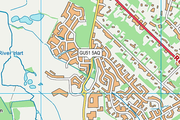GU51 5AQ map - OS VectorMap District (Ordnance Survey) GU51 5AQ map - OS VectorMap District (Ordnance Survey)