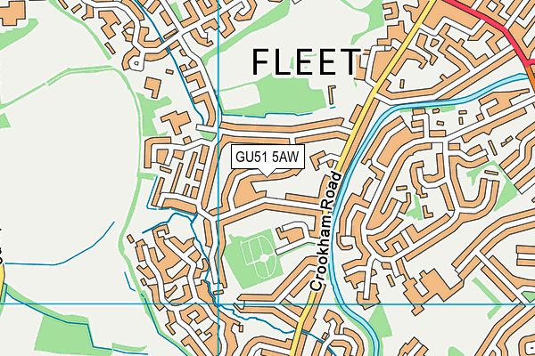 GU51 5AW map - OS VectorMap District (Ordnance Survey) GU51 5AW map - OS VectorMap District (Ordnance Survey)