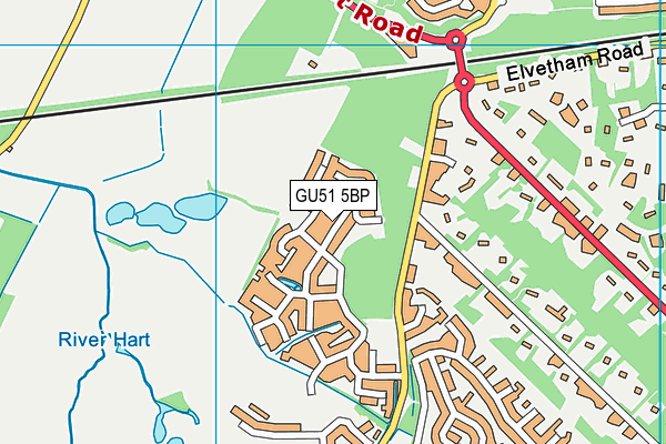 GU51 5BP map - OS VectorMap District (Ordnance Survey) GU51 5BP map - OS VectorMap District (Ordnance Survey)