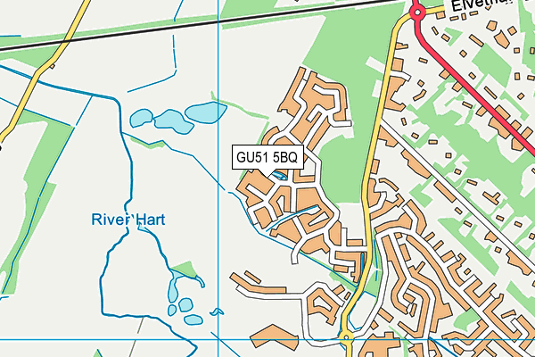 GU51 5BQ map - OS VectorMap District (Ordnance Survey) GU51 5BQ map - OS VectorMap District (Ordnance Survey)