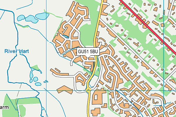 GU51 5BU map - OS VectorMap District (Ordnance Survey) GU51 5BU map - OS VectorMap District (Ordnance Survey)