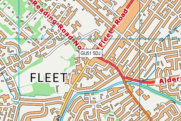 GU51 5DJ map - OS VectorMap District (Ordnance Survey) GU51 5DJ map - OS VectorMap District (Ordnance Survey)
