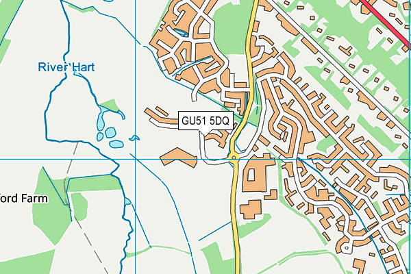 GU51 5DQ map - OS VectorMap District (Ordnance Survey) GU51 5DQ map - OS VectorMap District (Ordnance Survey)