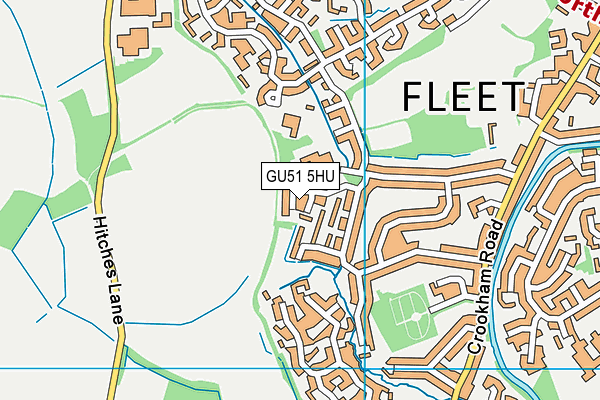 GU51 5HU map - OS VectorMap District (Ordnance Survey)