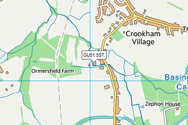 GU51 5ST map - OS VectorMap District (Ordnance Survey)