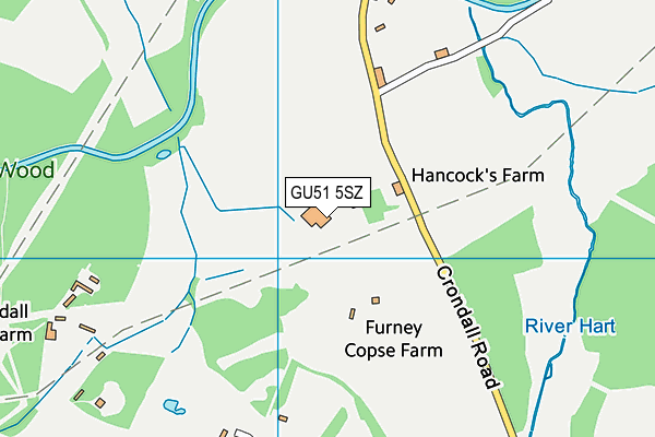 GU51 5SZ map - OS VectorMap District (Ordnance Survey) GU51 5SZ map - OS VectorMap District (Ordnance Survey)