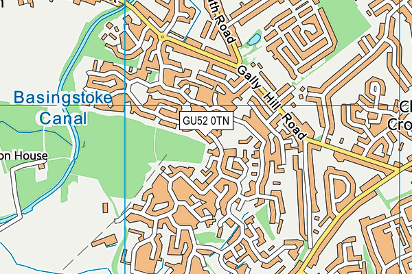 GU52 0TN map - OS VectorMap District (Ordnance Survey) GU52 0TN map - OS VectorMap District (Ordnance Survey)