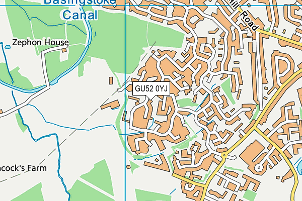 GU52 0YJ map - OS VectorMap District (Ordnance Survey) GU52 0YJ map - OS VectorMap District (Ordnance Survey)