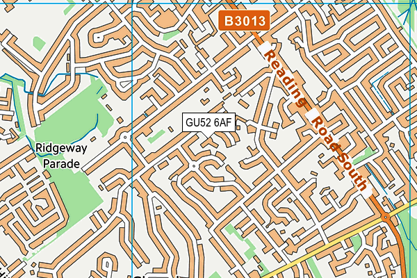 GU52 6AF map - OS VectorMap District (Ordnance Survey) GU52 6AF map - OS VectorMap District (Ordnance Survey)