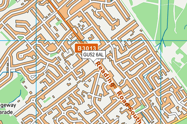 GU52 6AL map - OS VectorMap District (Ordnance Survey) GU52 6AL map - OS VectorMap District (Ordnance Survey)