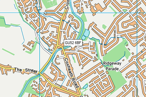 GU52 6BF map - OS VectorMap District (Ordnance Survey) GU52 6BF map - OS VectorMap District (Ordnance Survey)
