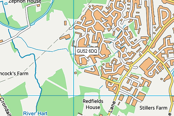 GU52 6DQ map - OS VectorMap District (Ordnance Survey) GU52 6DQ map - OS VectorMap District (Ordnance Survey)