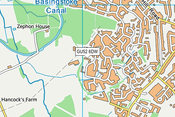 GU52 6DW map - OS VectorMap District (Ordnance Survey) GU52 6DW map - OS VectorMap District (Ordnance Survey)