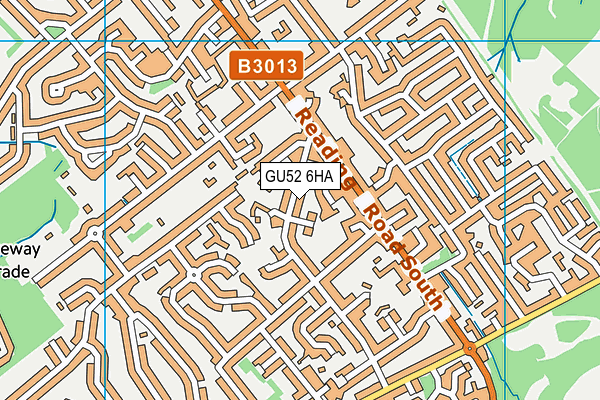 GU52 6HA map - OS VectorMap District (Ordnance Survey) GU52 6HA map - OS VectorMap District (Ordnance Survey)