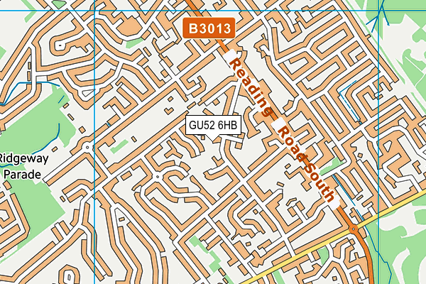 GU52 6HB map - OS VectorMap District (Ordnance Survey) GU52 6HB map - OS VectorMap District (Ordnance Survey)