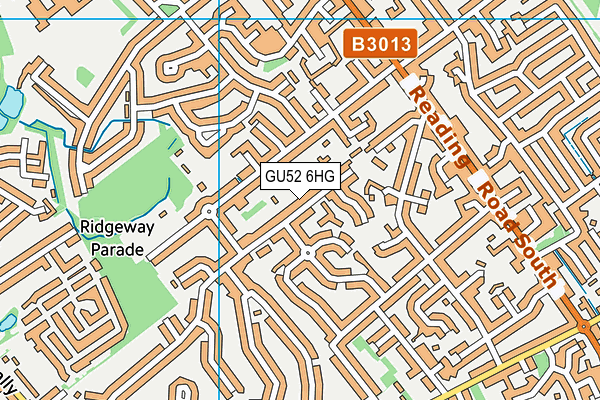 GU52 6HG map - OS VectorMap District (Ordnance Survey) GU52 6HG map - OS VectorMap District (Ordnance Survey)