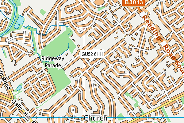 GU52 6HH map - OS VectorMap District (Ordnance Survey) GU52 6HH map - OS VectorMap District (Ordnance Survey)