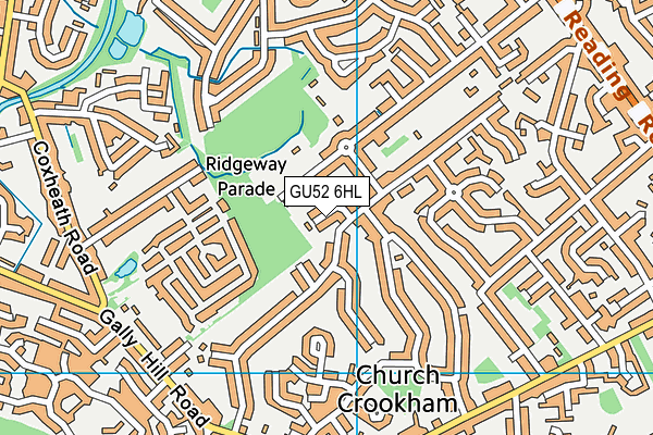 GU52 6HL map - OS VectorMap District (Ordnance Survey) GU52 6HL map - OS VectorMap District (Ordnance Survey)