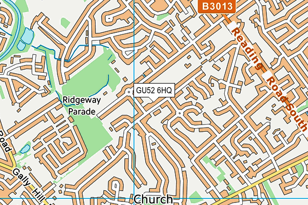 GU52 6HQ map - OS VectorMap District (Ordnance Survey) GU52 6HQ map - OS VectorMap District (Ordnance Survey)