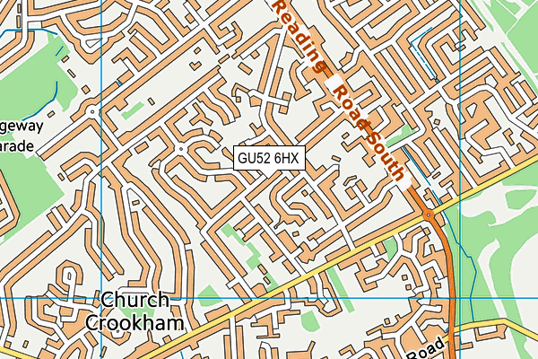 GU52 6HX map - OS VectorMap District (Ordnance Survey) GU52 6HX map - OS VectorMap District (Ordnance Survey)