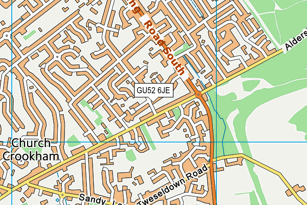 GU52 6JE map - OS VectorMap District (Ordnance Survey) GU52 6JE map - OS VectorMap District (Ordnance Survey)
