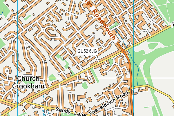 GU52 6JG map - OS VectorMap District (Ordnance Survey) GU52 6JG map - OS VectorMap District (Ordnance Survey)