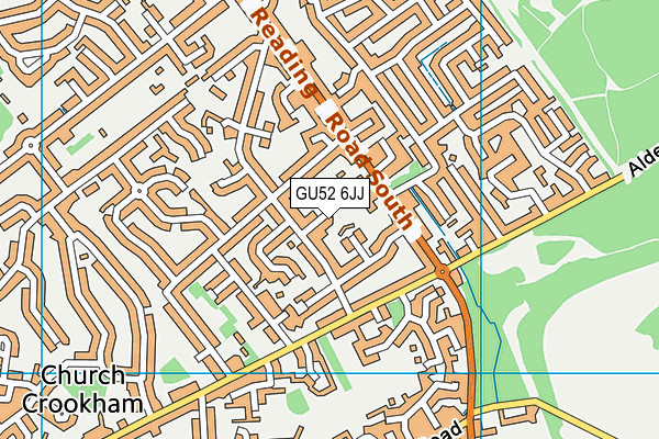 GU52 6JJ map - OS VectorMap District (Ordnance Survey) GU52 6JJ map - OS VectorMap District (Ordnance Survey)