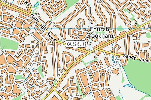 GU52 6LH map - OS VectorMap District (Ordnance Survey) GU52 6LH map - OS VectorMap District (Ordnance Survey)