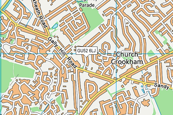 GU52 6LJ map - OS VectorMap District (Ordnance Survey) GU52 6LJ map - OS VectorMap District (Ordnance Survey)