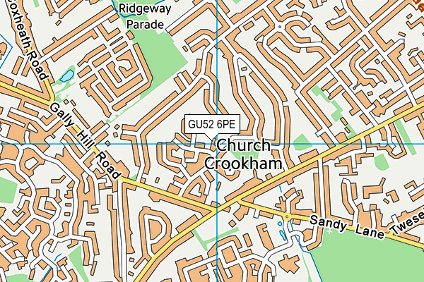 GU52 6PE map - OS VectorMap District (Ordnance Survey) GU52 6PE map - OS VectorMap District (Ordnance Survey)